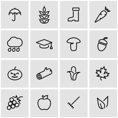 Vektör hat sonbahar Icon set