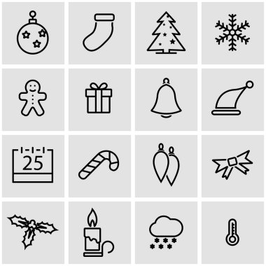 Vektör hat Noel Icon set