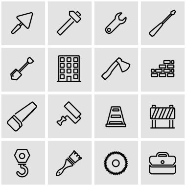 Vektör hat inşaat Icon set