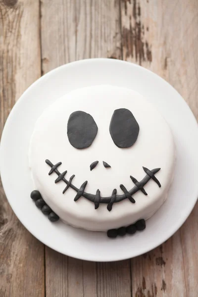Homemade ghost cake with sugar paste