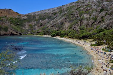 Doğal görünümü Hanauma Bay, Hawaii