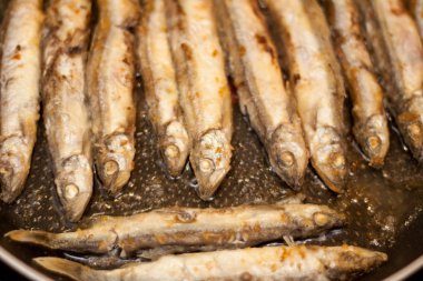 leziz çıtır çıtır kızarmış capelin