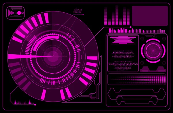 Фиолетовый цифровой интерфейс — стоковый вектор