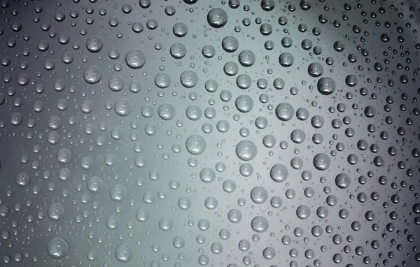 Gotas de água em vidro — Fotografia de Stock