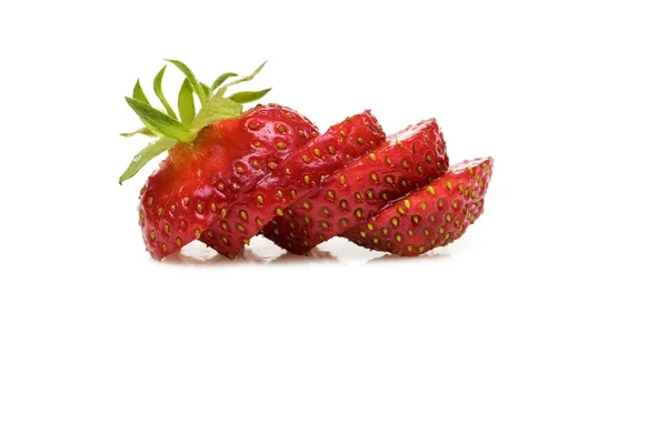 흰색 bacground에 딸기 — 스톡 사진