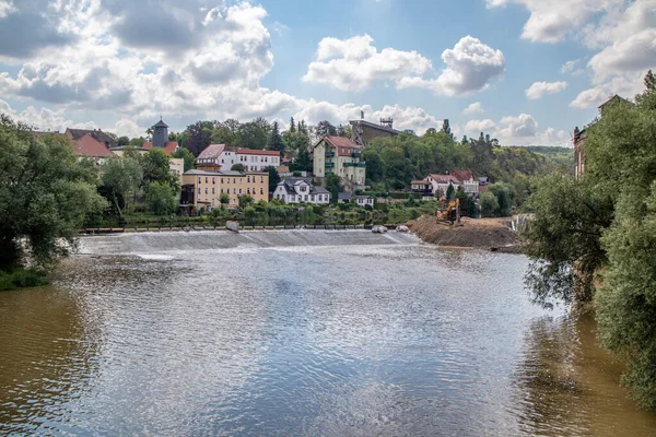 Uitzicht Het Historische Kuuroord Bad Koesen Met Kuurpark Gradierwerk Duitsland — Stockfoto