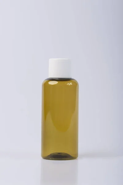 Mockup Imballaggio Cosmetico Vuoto Vasetto Oli Essenziali Bottiglia Cosmetici Sfondo — Foto Stock