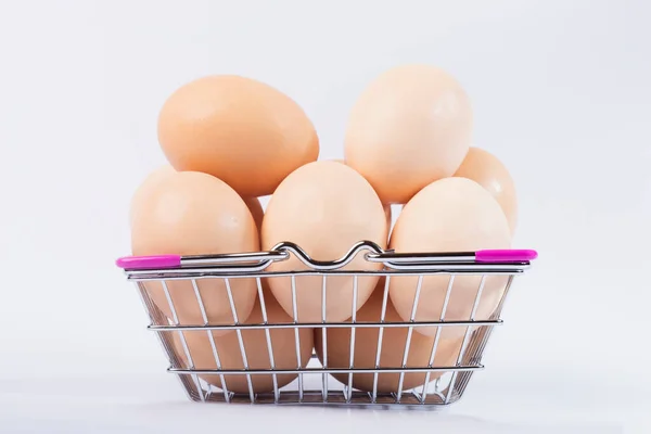 Ovos Galinha Fundo Isolado Branco — Fotografia de Stock