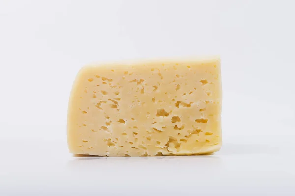 Käse Auf Weißem Hintergrund Käsebeschaffenheit — Stockfoto