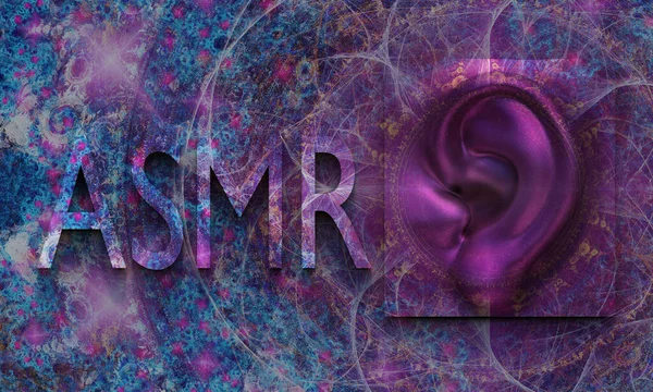 Asmrを聴くことの概念 自律感覚子午線応答 3Dイラスト — ストック写真