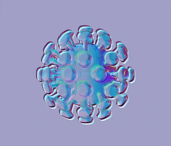 Soyut Roman Koronavirüsü Ikinci Dalga Koronavirüs Virüs Konsepti Boyutlu Illüstrasyon — Stok fotoğraf