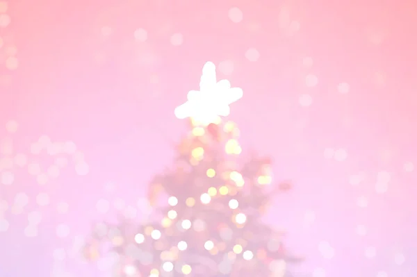 Árbol Navidad Luces Borrosas Fondo Diseño Para Anuncio Póster Banner —  Fotos de Stock