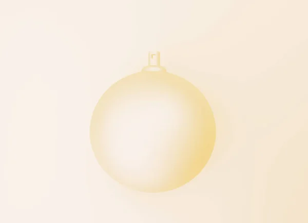 Μια Μινιμαλιστική Κίτρινη Χριστουγεννιάτικη Μπάλα Εικονογράφηση — Φωτογραφία Αρχείου
