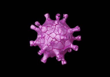 Siyah arka planda Coronavirus, Covid-19, hastalık konseptine karşı zafer...