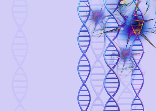 Struktur Molekul Dna Kerusakan Rantai Dna Mutasi Genetik Render — Stok Foto