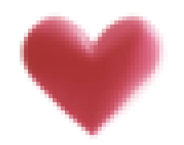 Pixel Art Corazón Rojo Amor San Valentín — Foto de Stock