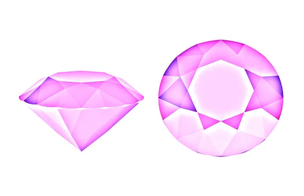 Розовый Рубиновый Камень Драгоценный Алмаз Изолирован Белом Рендеринг — стоковое фото