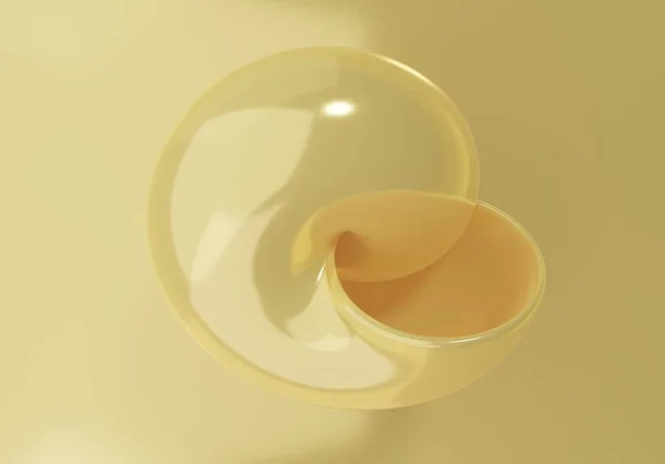 Golden Empty Shell Mollusk Render — стоковое фото