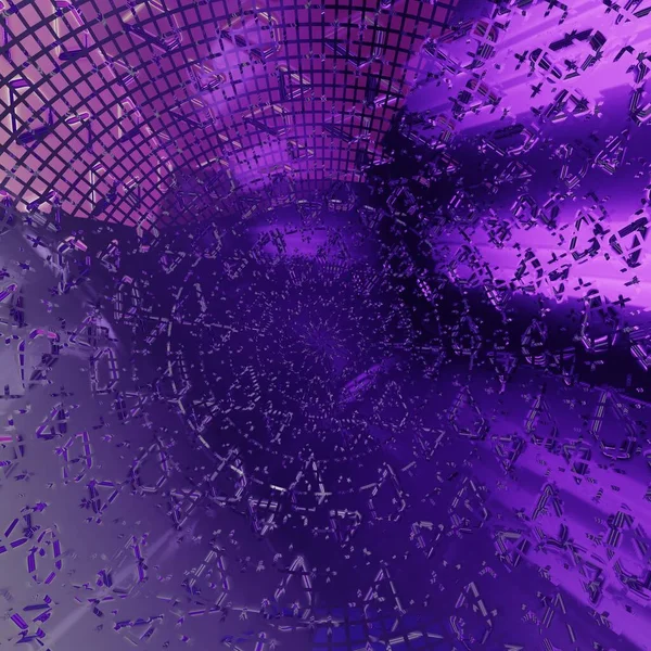 Abstract Violet Tech Futuristic Mesh Background Render — Stock Photo, Image