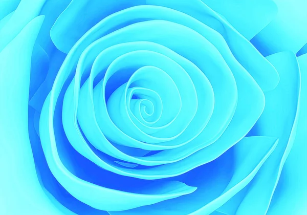 Елегантна Синя Троянда Крупним Планом Квітковий Фон Рендеринг — стокове фото