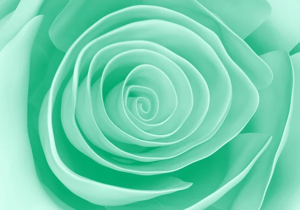 Botão Rosa Verde Elegante Close Fundo Flor Renderização — Fotografia de Stock