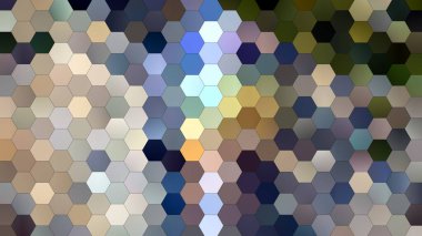 4K soyut altıgen mozaik arka plan mavi, mor, pembe ve beyaz tonlarda, pikselli deseni modern tasarımlar, dijital duvar kağıtları, teknolojik görseller, markalaşma ve yaratıcı projeler için mükemmel olan geometrik bal peteği deseni.