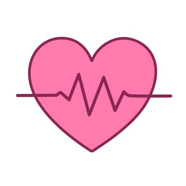 Kalp atışı çizgisi, Düz Çizgi Biçimli Tıbbi Aşk Sembolü, Kardiyoloji ve Sağlık İllüstrasyonuyla Pembe Kalp Nabız Simgesi Sevgililer Günü, Sağlık Uygulamaları, Klinikler, Sağlık Bakanlığı, UI ve Web Tasarımı için Beyaz Arkaplanda izole edildi.