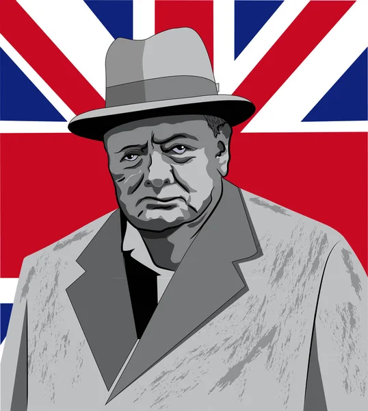 Ngiltere Başbakanı Winston Churchill Büstü Vektör Grafikler