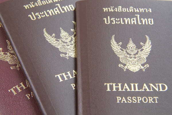 Close-up van Thailand paspoort — Stockfoto