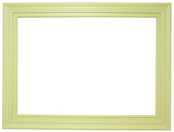 Marco de madera verde aislado sobre fondo blanco — Foto de Stock