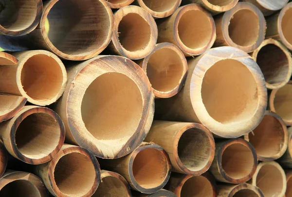 Kupie rąbie bambus — Zdjęcie stockowe
