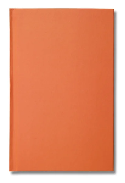 Carnet orange isolé sur fond blanc — Photo