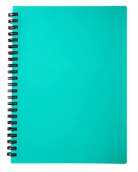 Notebook azul isolado no fundo branco — Fotografia de Stock