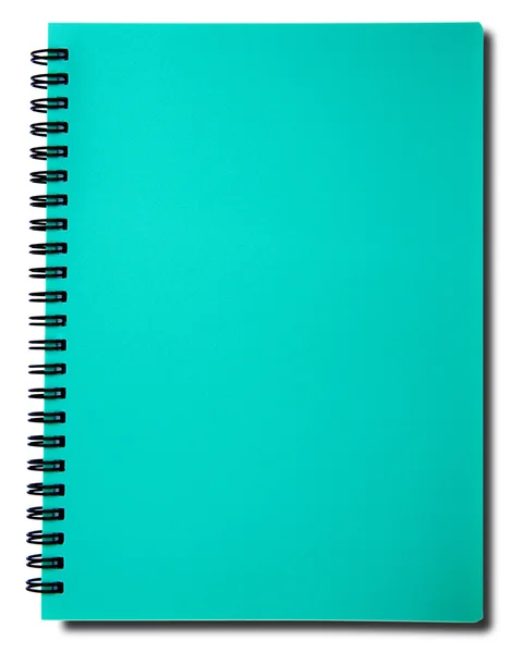 Niebieski notatnik izolowany na białym tle — Zdjęcie stockowe