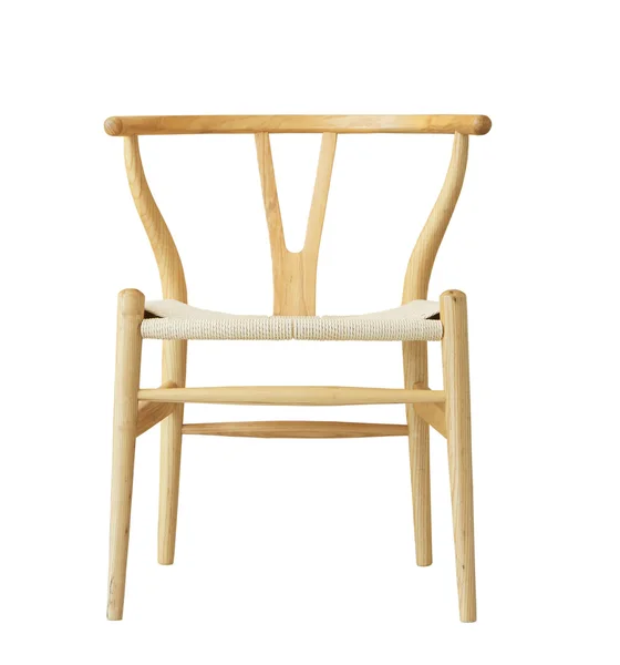 Ξύλινη καρέκλα απομονωμένη σε λευκό φόντο — Φωτογραφία Αρχείου