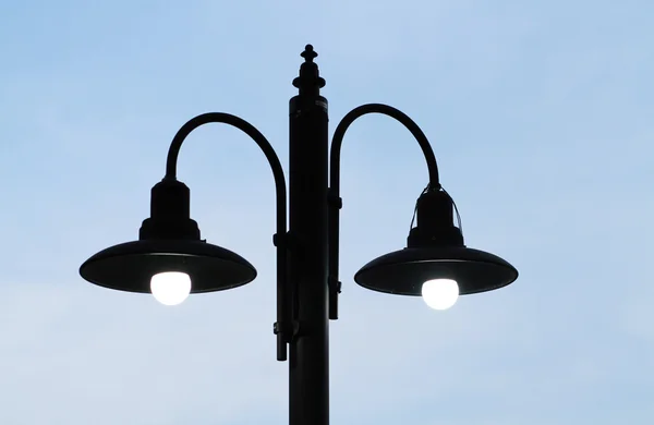 Street lamp on twilight time — Stock Photo, Image