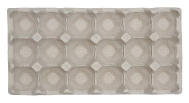 Egg carton tray on isolated on white background clipart
