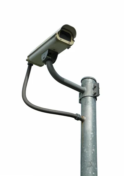 Câmeras de segurança isoladas em fundo branco — Fotografia de Stock