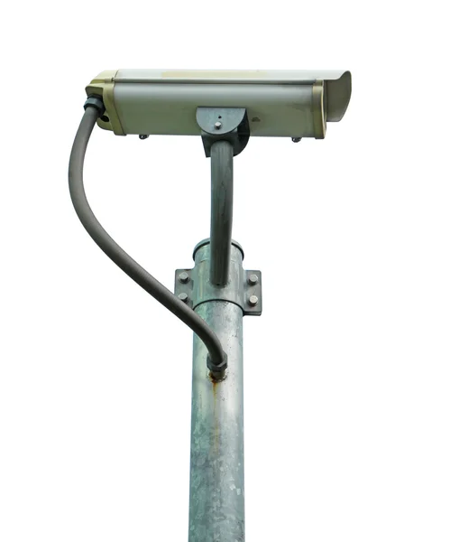 Câmeras de segurança isoladas em fundo branco — Fotografia de Stock