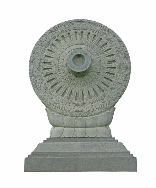 Pedra esculpida isolada sobre fundo branco — Fotografia de Stock
