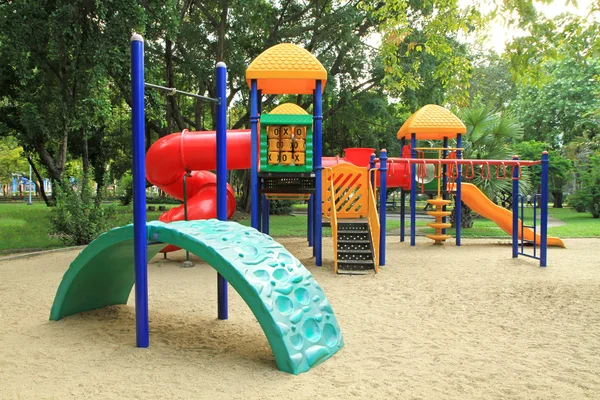 Colorful children playground in the park — Stock Photo, Image