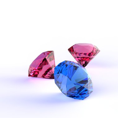 3D kompozisyon Beyaz elmas 