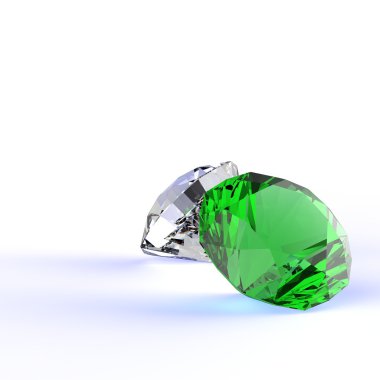 3D kompozisyon Beyaz elmas 