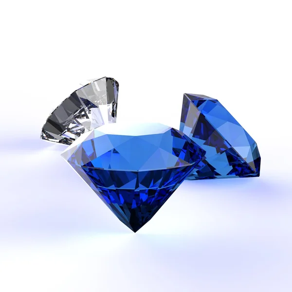 Diamonds 3d composition on white — Stock Photo, Image