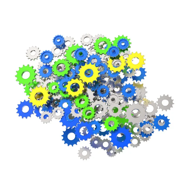 3d cog gear on white background — Stock Photo, Image