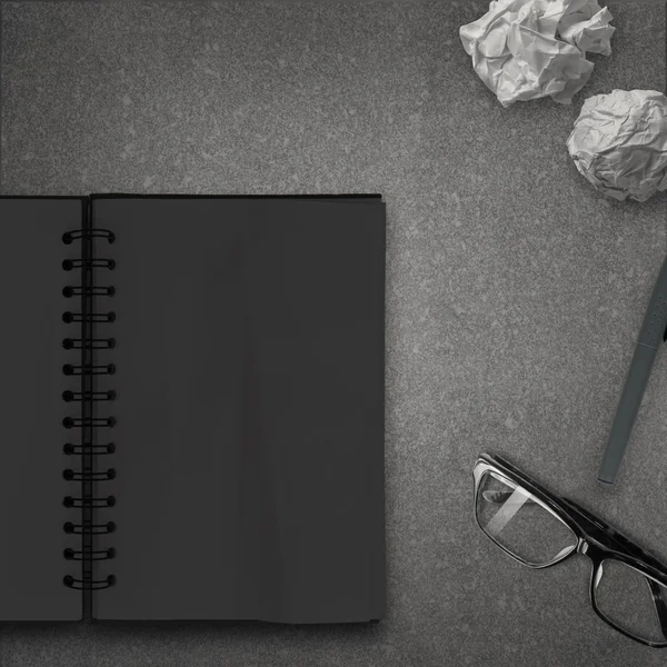 Blank dark note book as concept — Stock Photo, Image