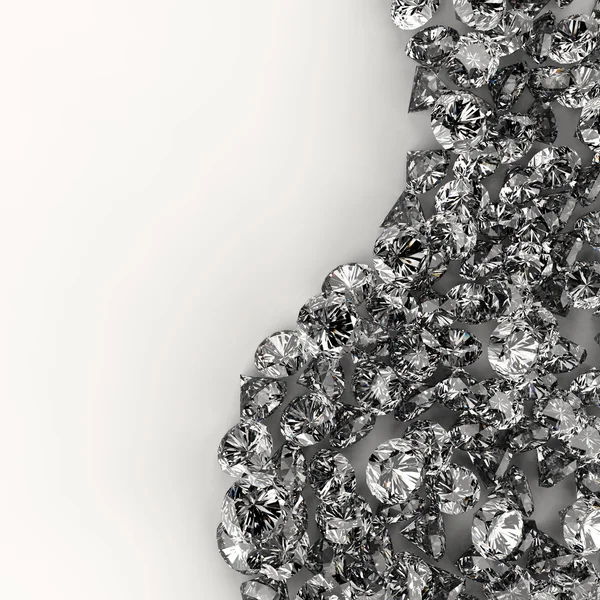 Diamonds 3d composition on white — Stock Photo, Image