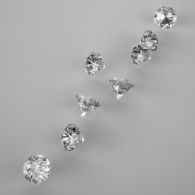 Diamonds 3d composition clipart