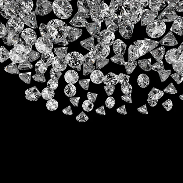 Diamantes composición 3d — Foto de Stock