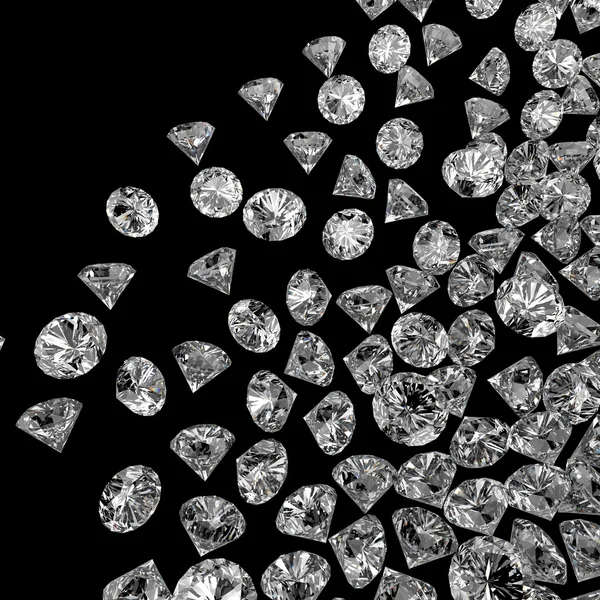 Diamantes composición 3d —  Fotos de Stock